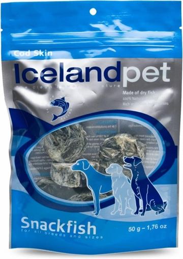 Iceland Pet Tørret Fiskeskin TORSK 50 gr. (rulle)